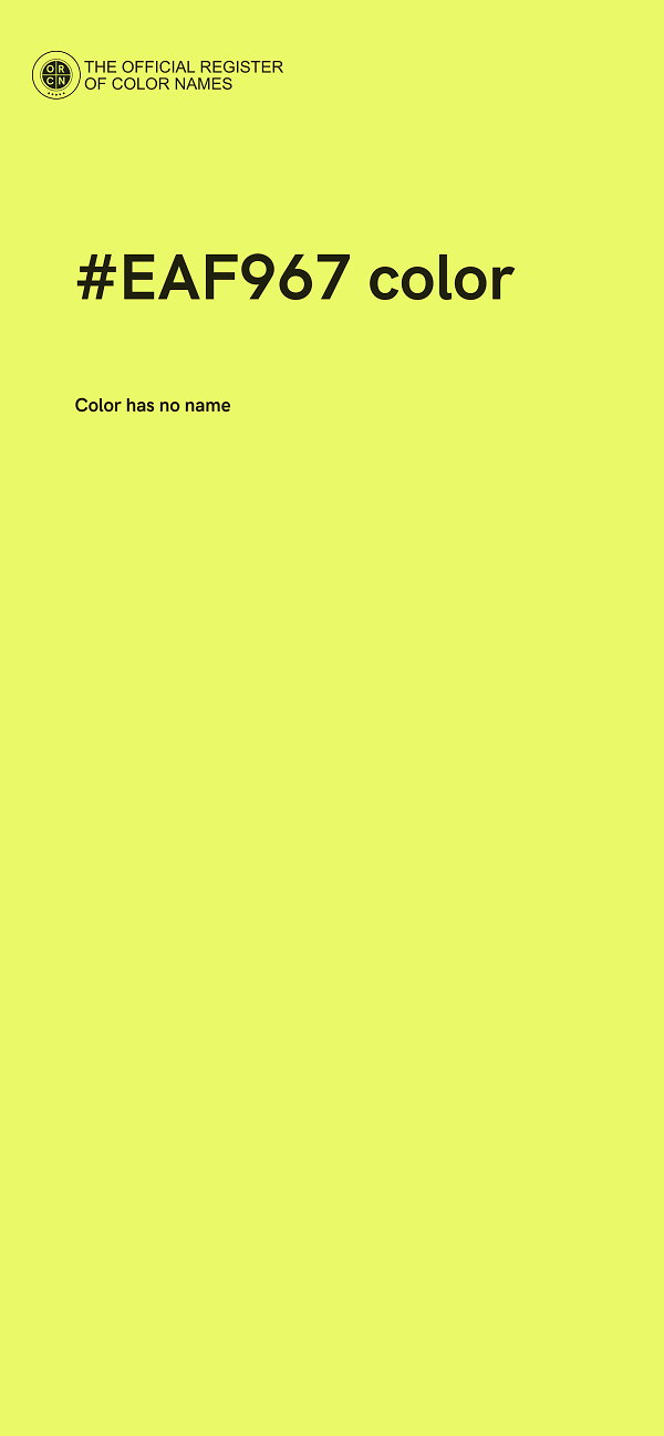 #EAF967 color image