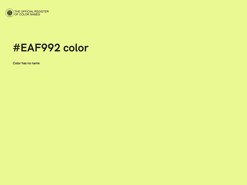 #EAF992 color image