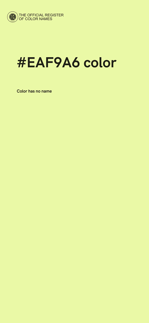 #EAF9A6 color image