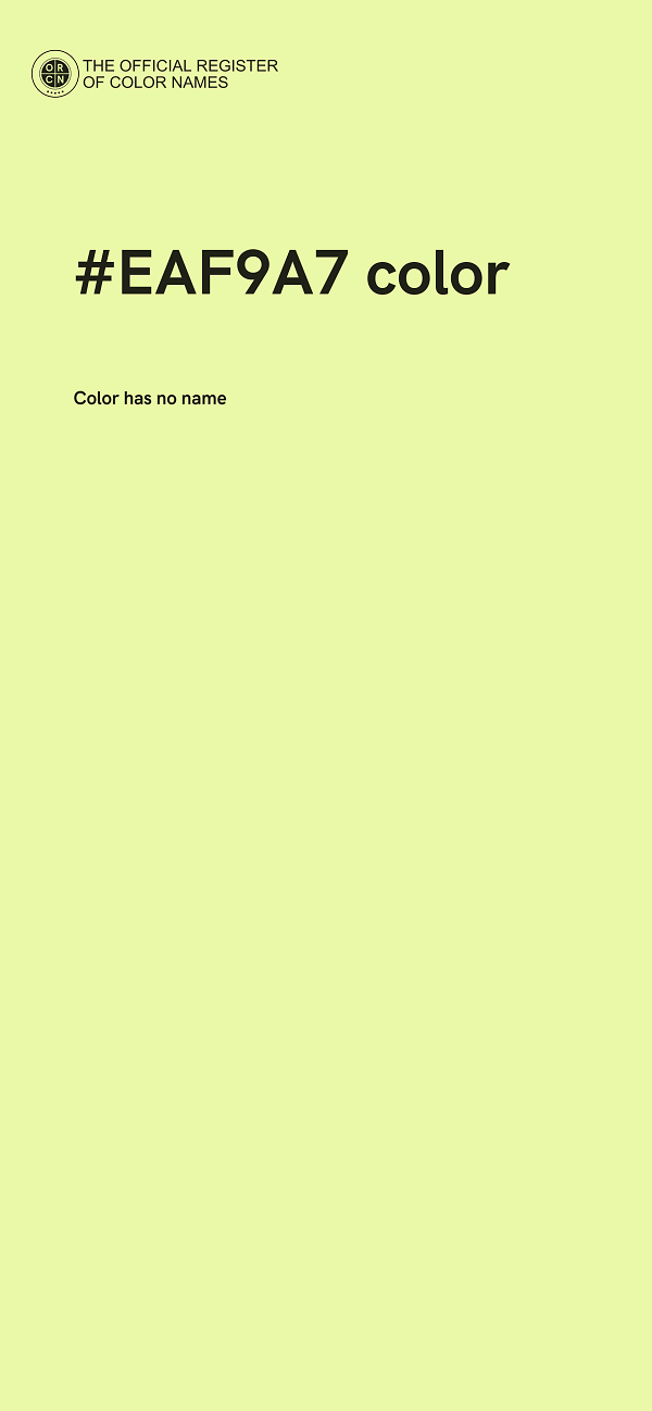 #EAF9A7 color image