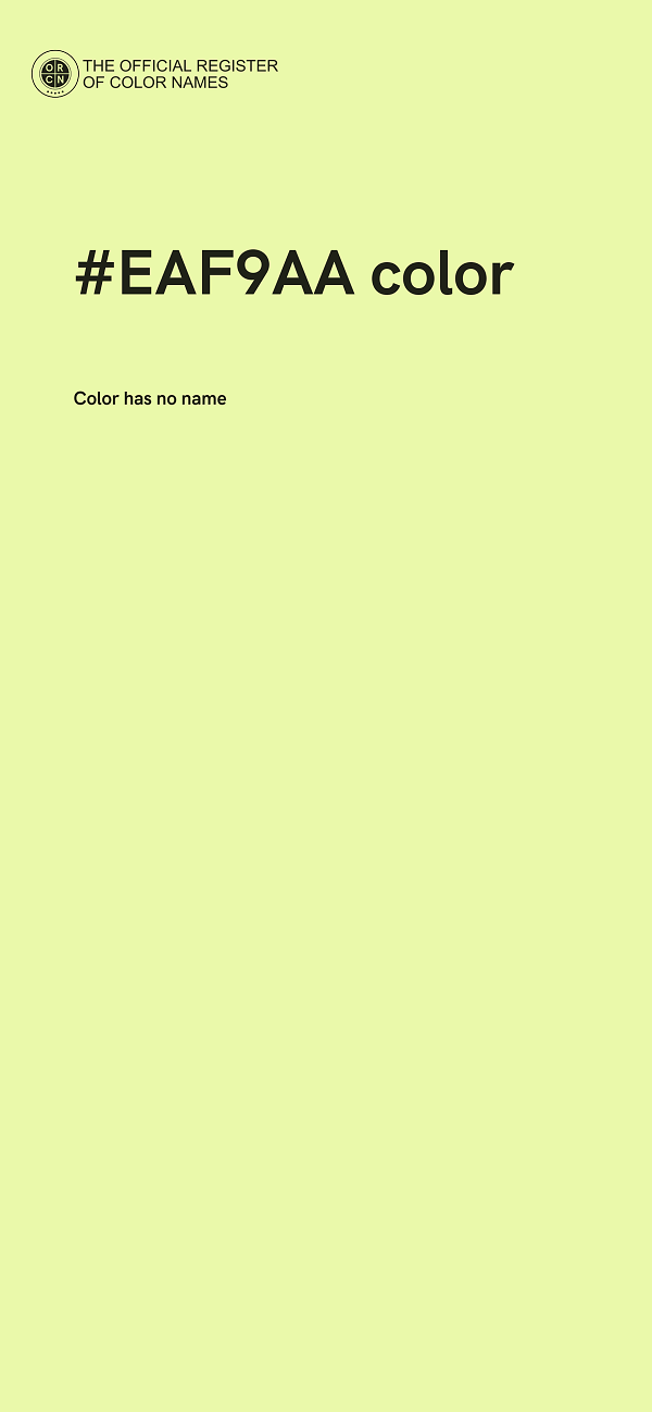 #EAF9AA color image