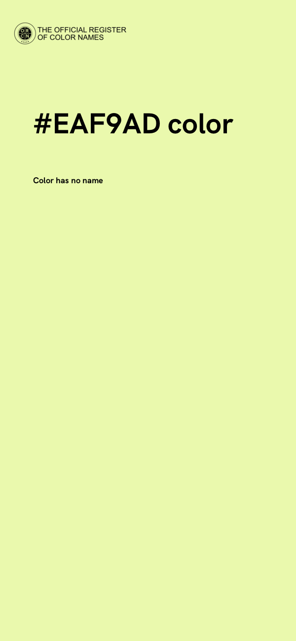 #EAF9AD color image