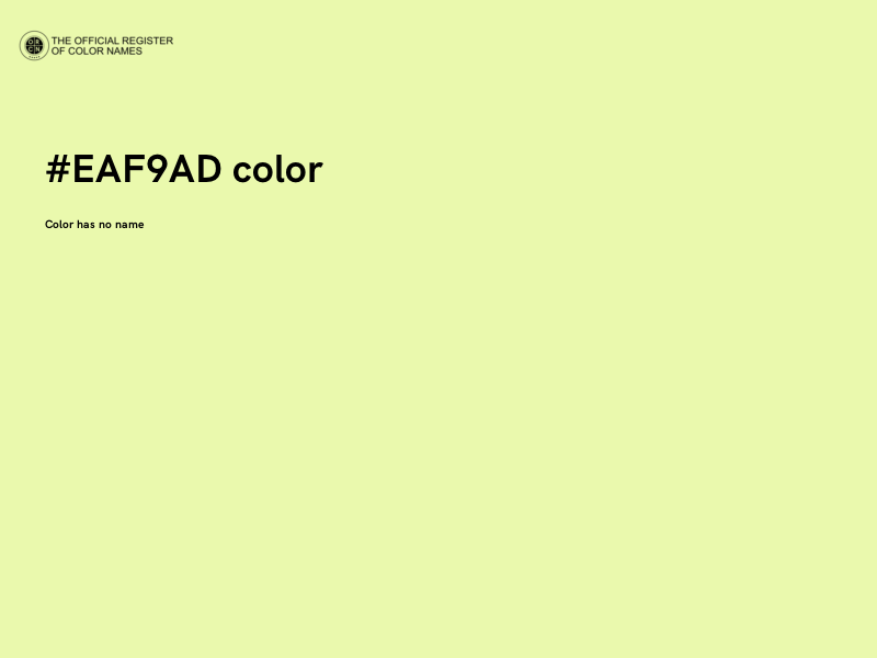 #EAF9AD color image
