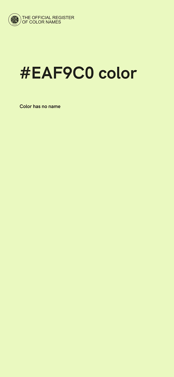 #EAF9C0 color image
