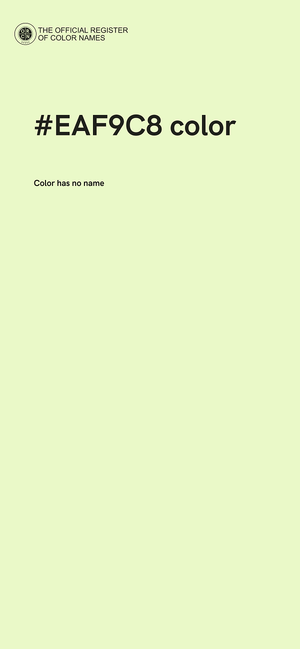 #EAF9C8 color image