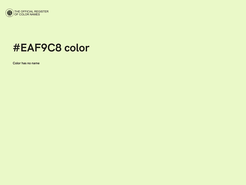 #EAF9C8 color image