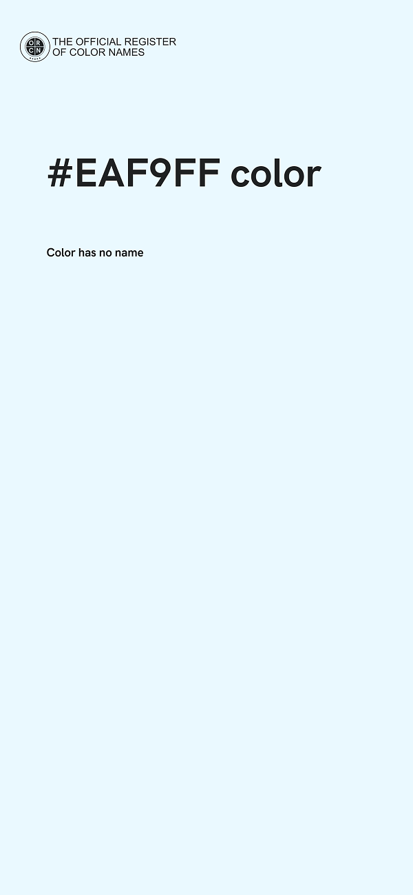 #EAF9FF color image