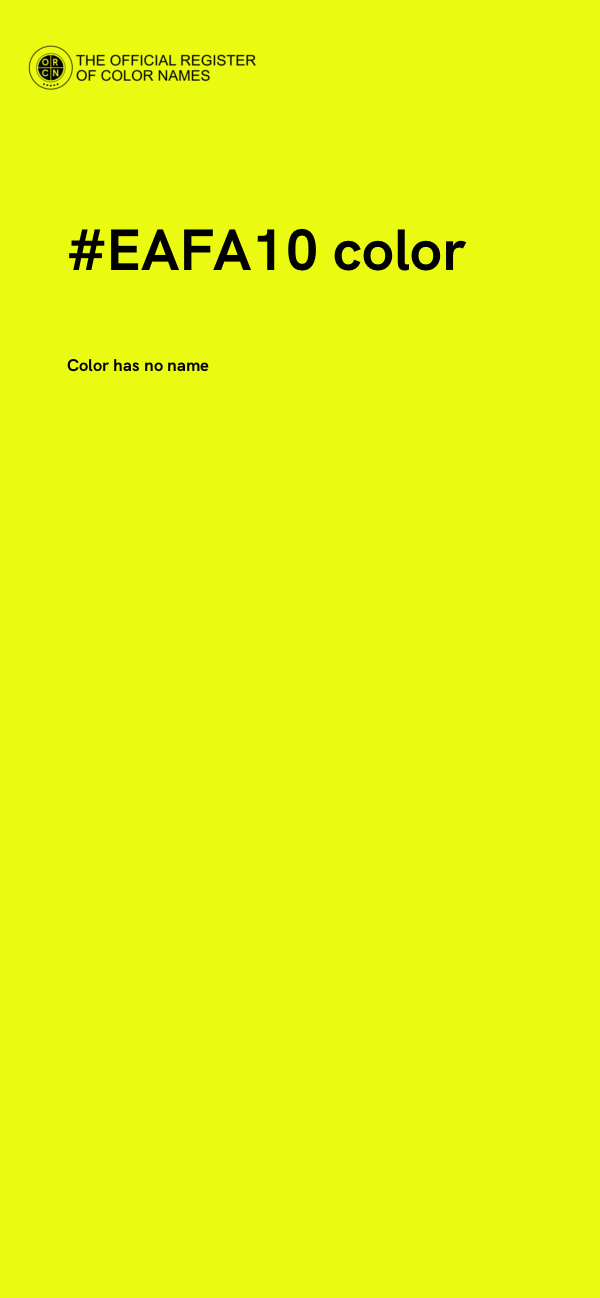 #EAFA10 color image