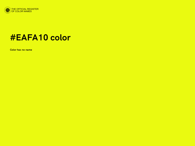 #EAFA10 color image