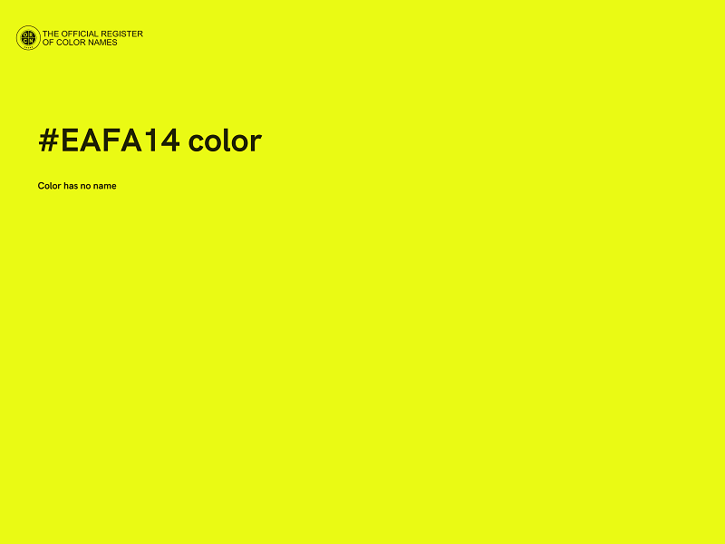 #EAFA14 color image