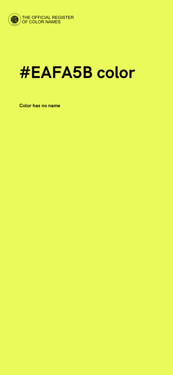 #EAFA5B color image