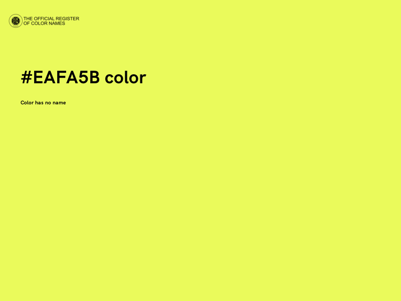 #EAFA5B color image