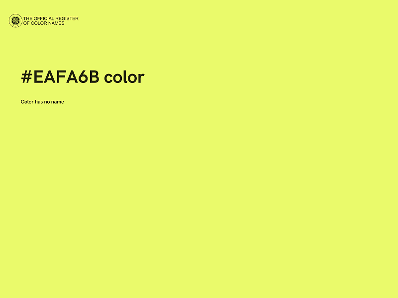 #EAFA6B color image