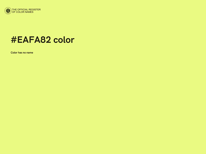 #EAFA82 color image