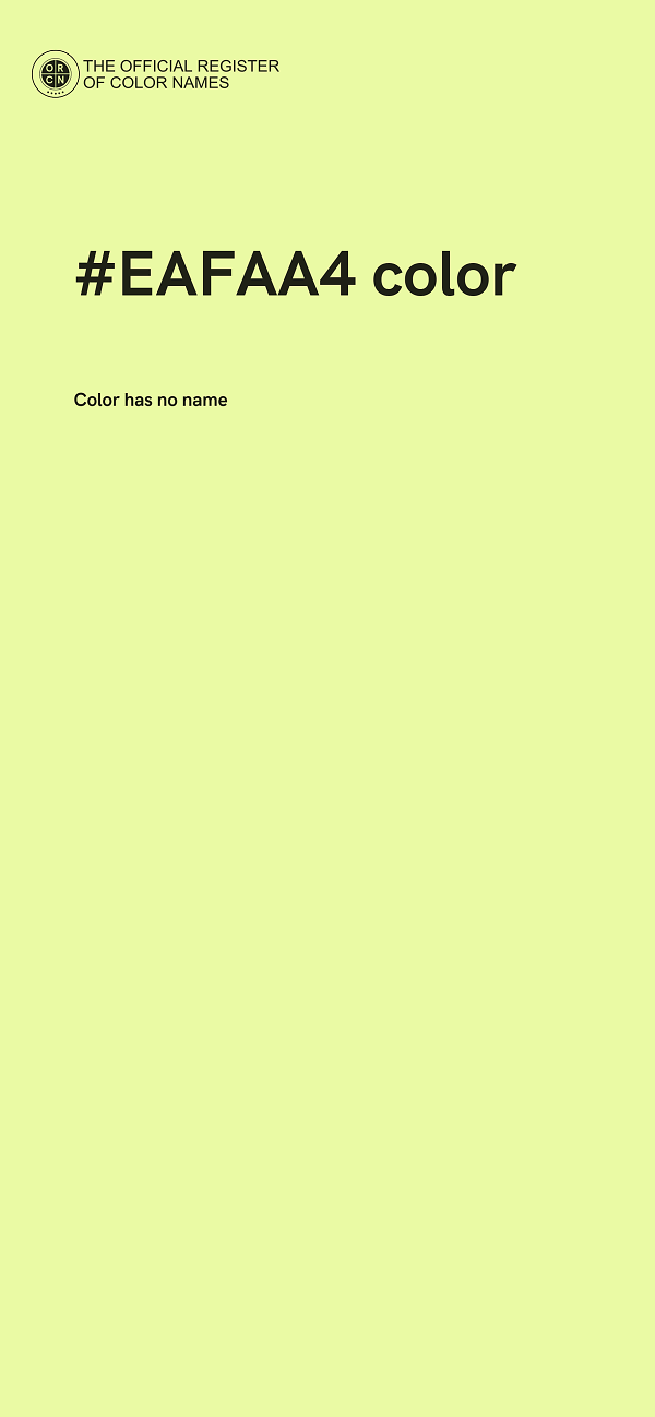#EAFAA4 color image