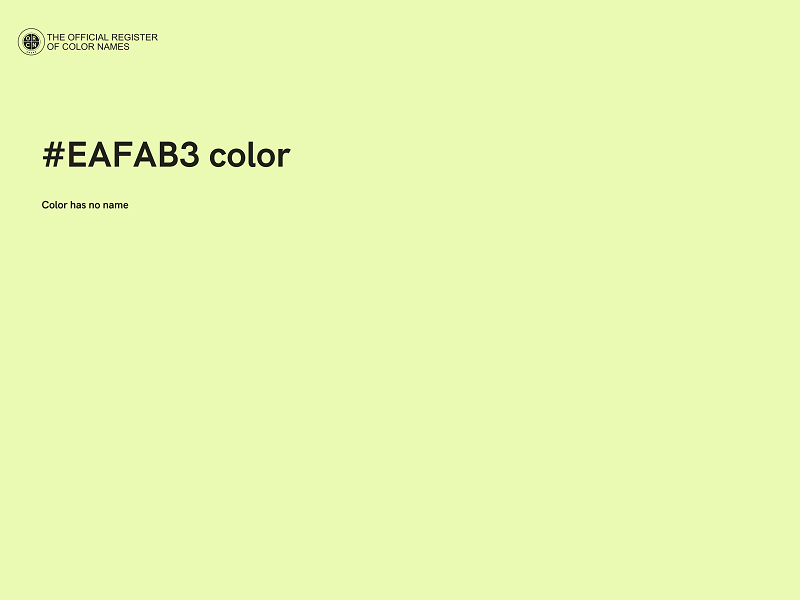 #EAFAB3 color image