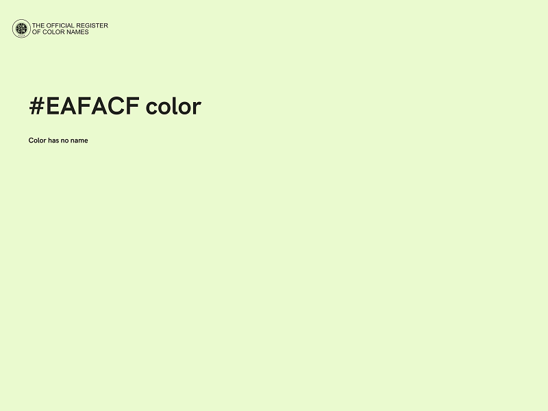 #EAFACF color image