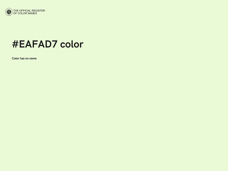 #EAFAD7 color image