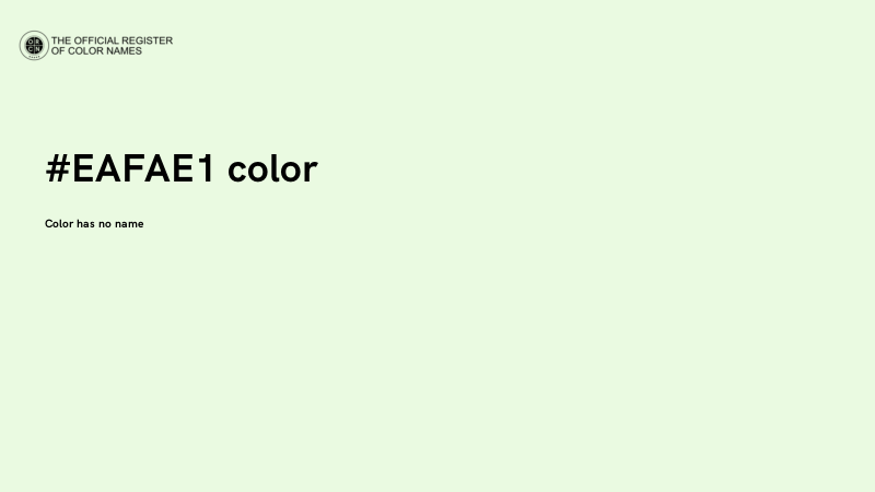 #EAFAE1 color image