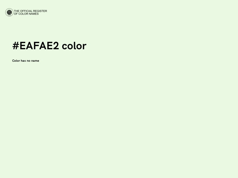#EAFAE2 color image