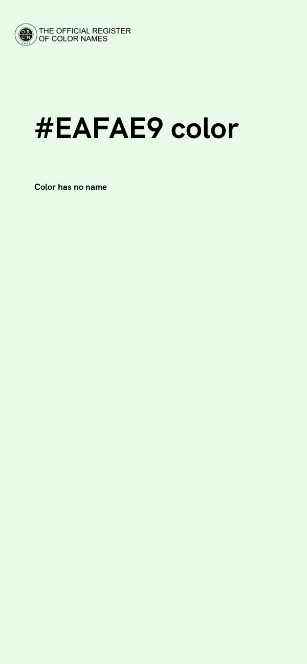 #EAFAE9 color image