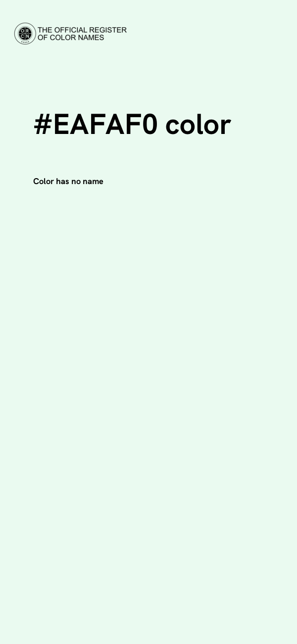#EAFAF0 color image