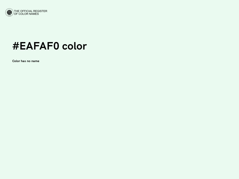 #EAFAF0 color image