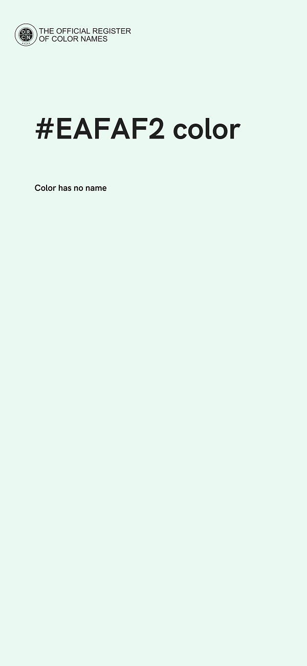 #EAFAF2 color image