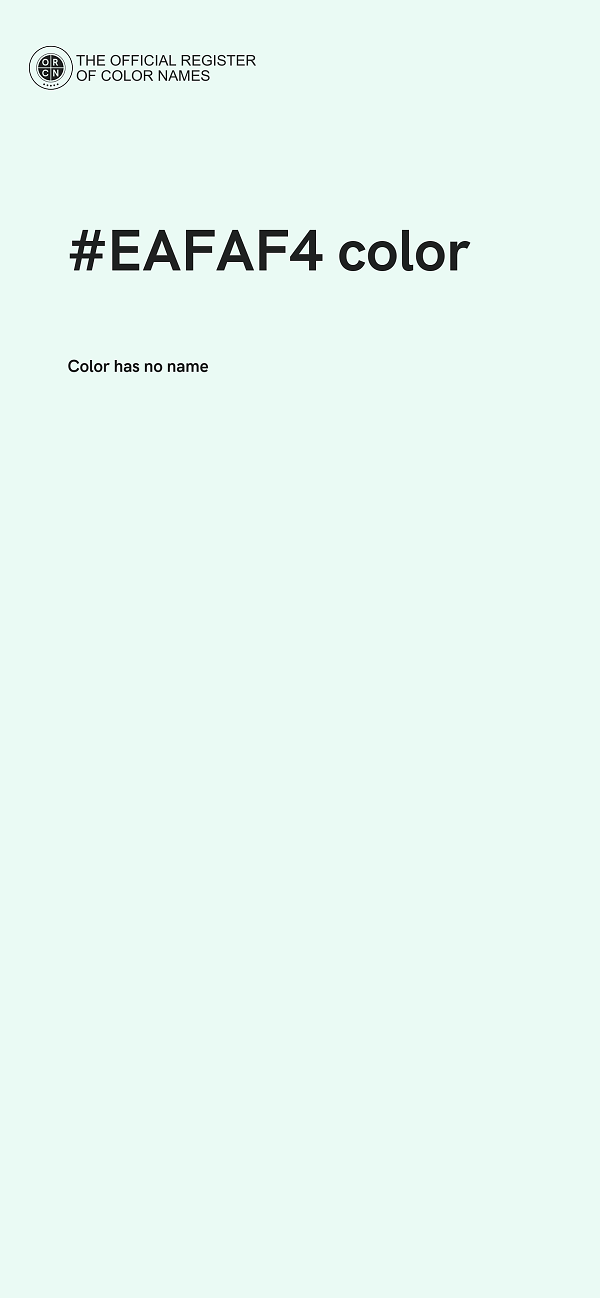 #EAFAF4 color image