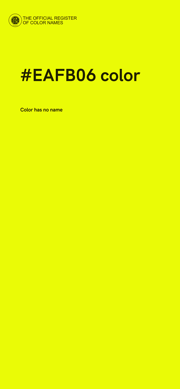 #EAFB06 color image