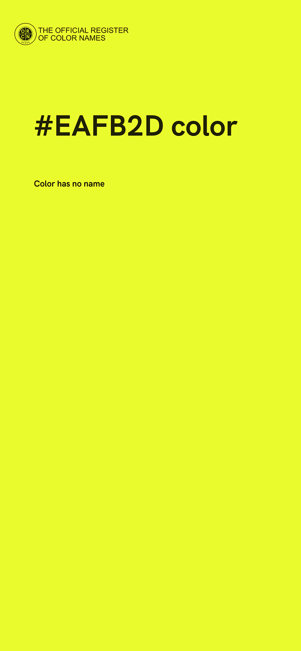 #EAFB2D color image
