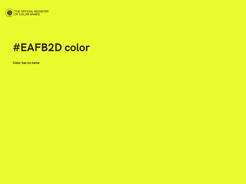 #EAFB2D color image