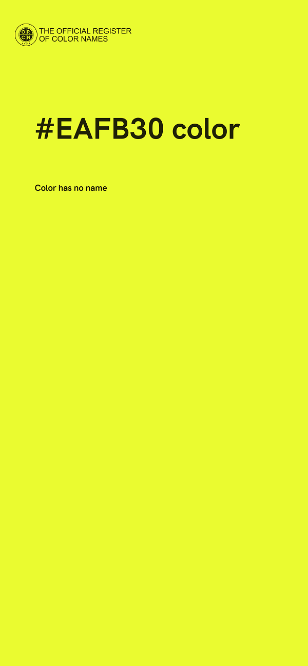 #EAFB30 color image