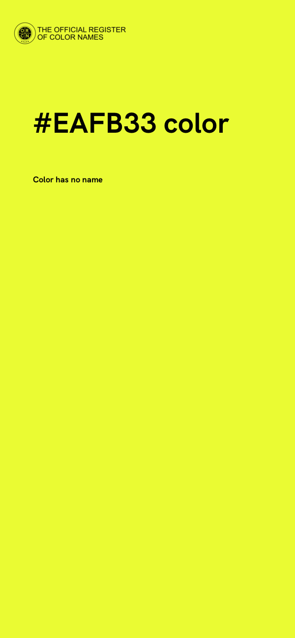 #EAFB33 color image