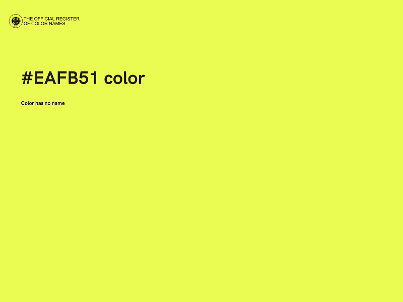 #EAFB51 color image