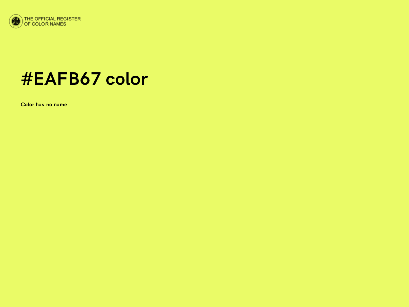 #EAFB67 color image