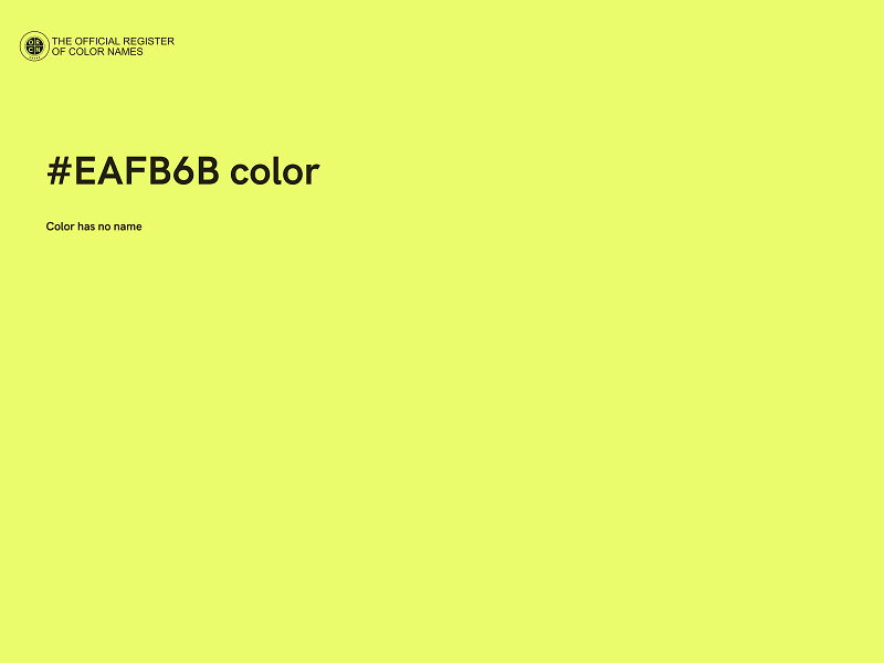 #EAFB6B color image