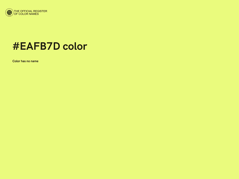 #EAFB7D color image