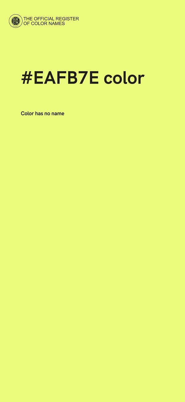 #EAFB7E color image