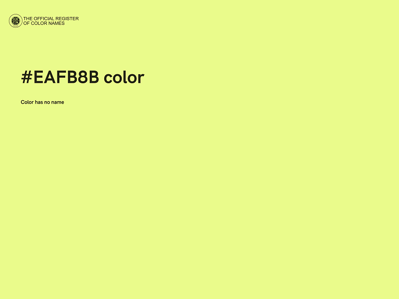 #EAFB8B color image