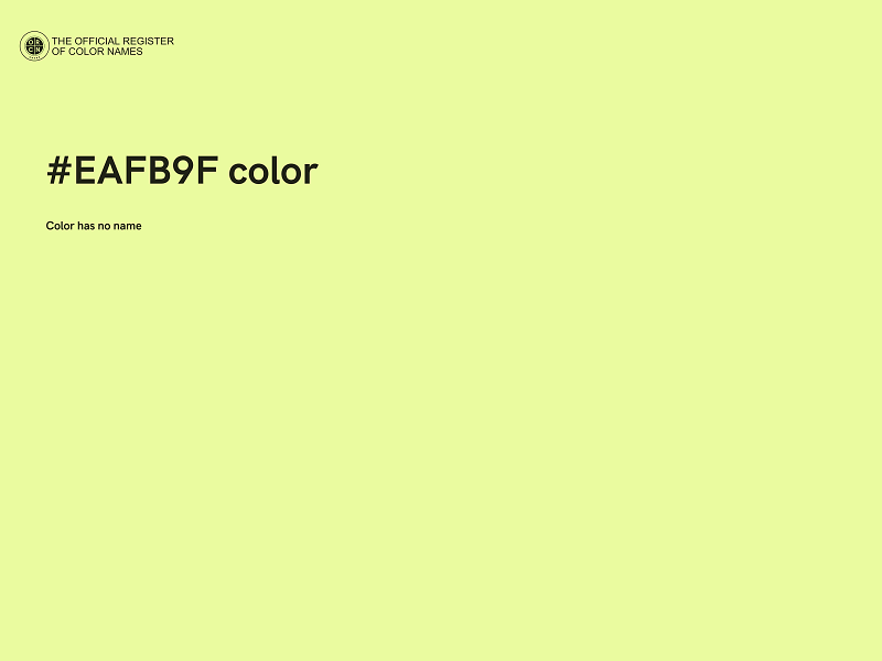 #EAFB9F color image