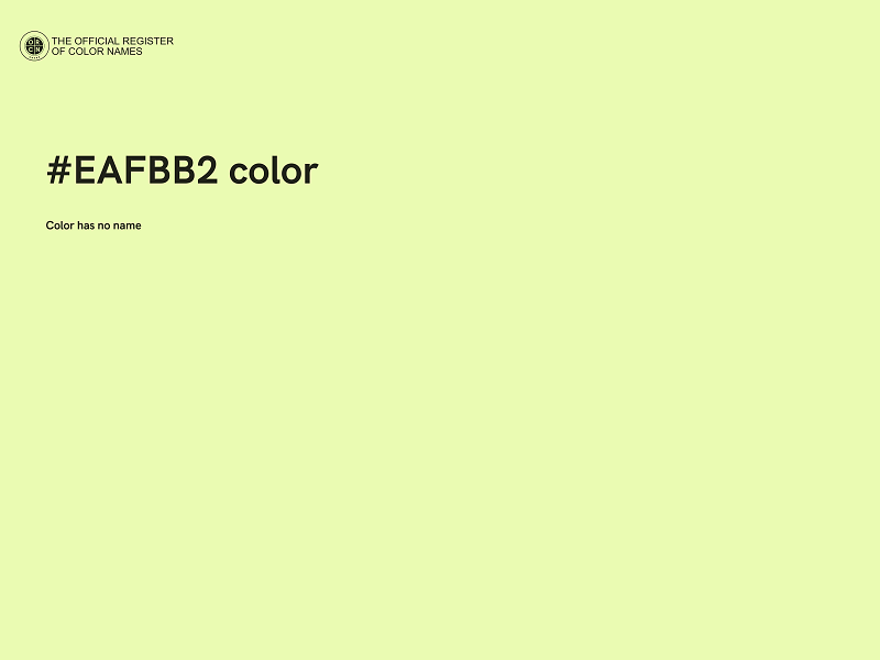#EAFBB2 color image