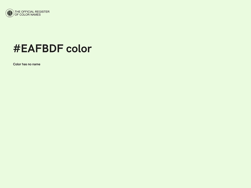 #EAFBDF color image