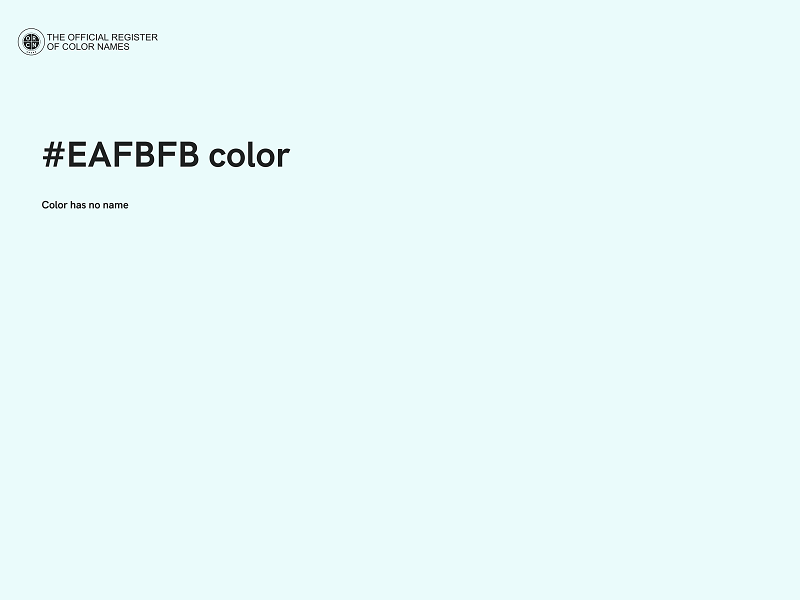 #EAFBFB color image