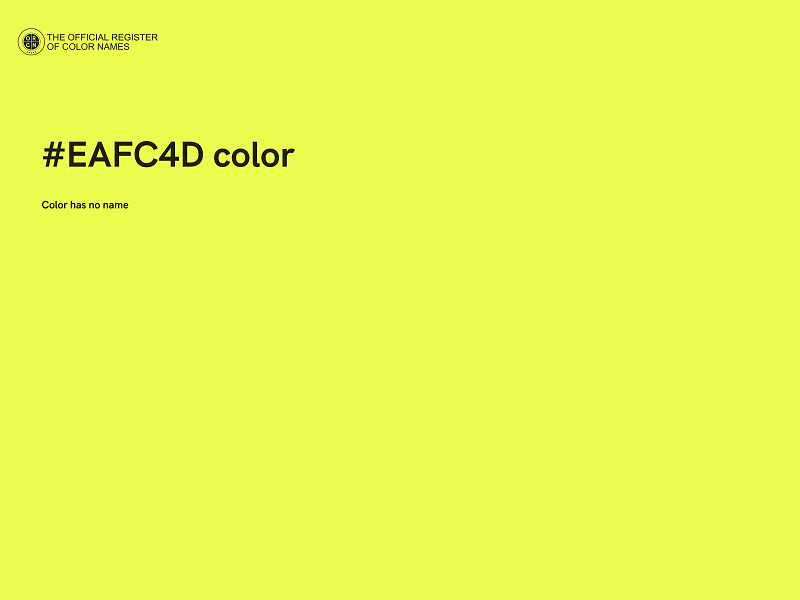 #EAFC4D color image