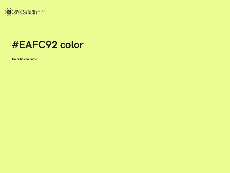 #EAFC92 color image