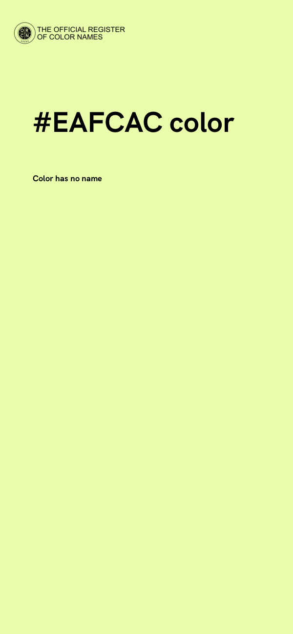 #EAFCAC color image