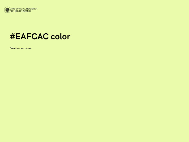 #EAFCAC color image