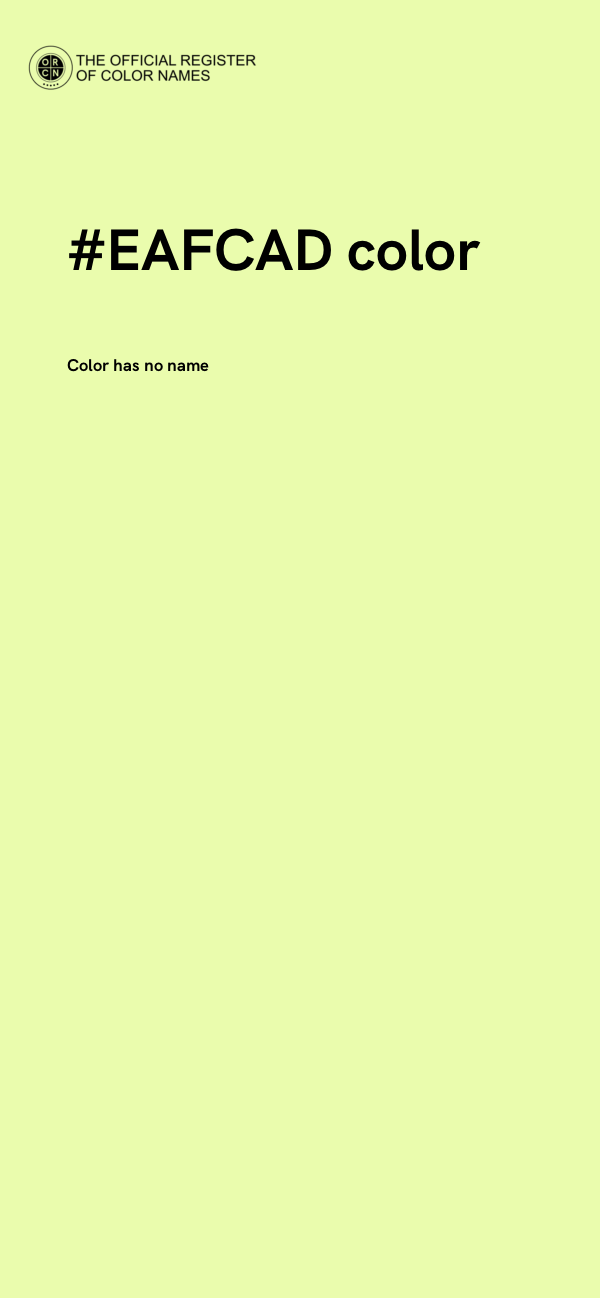 #EAFCAD color image