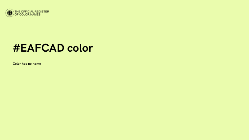 #EAFCAD color image